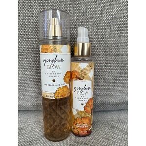 Bath and Body Works Gingham Glow Fragrance Mist Spray & Diamond Shimmer Mist